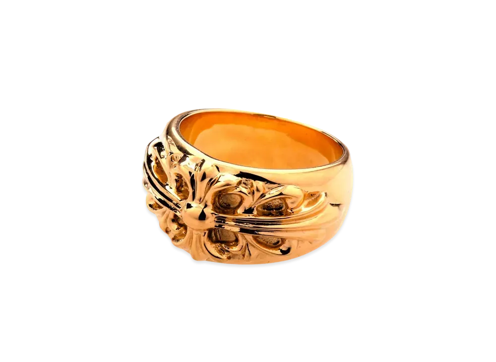 Chrome Hearts 22K Floral Cross Ring No.17 "Gold"