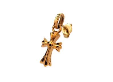 Chrome Hearts 22K CH Cross Baby Fat Earrings "Gold"