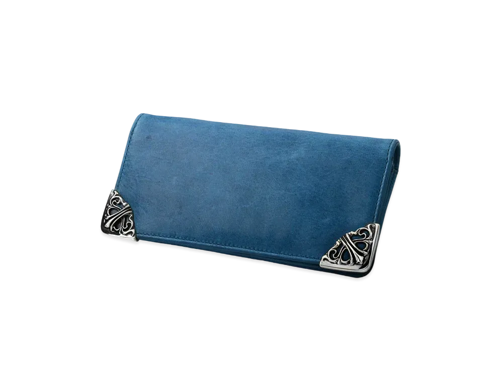 Chrome Hearts Single Fold Long Wallet Tips "Dark Blue"