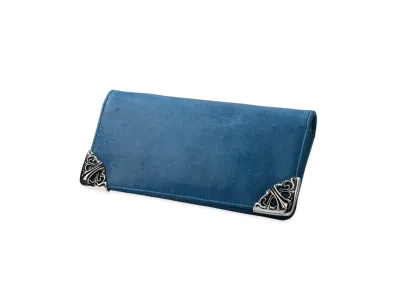 Chrome Hearts Single Fold Long Wallet Tips "Dark Blue"
