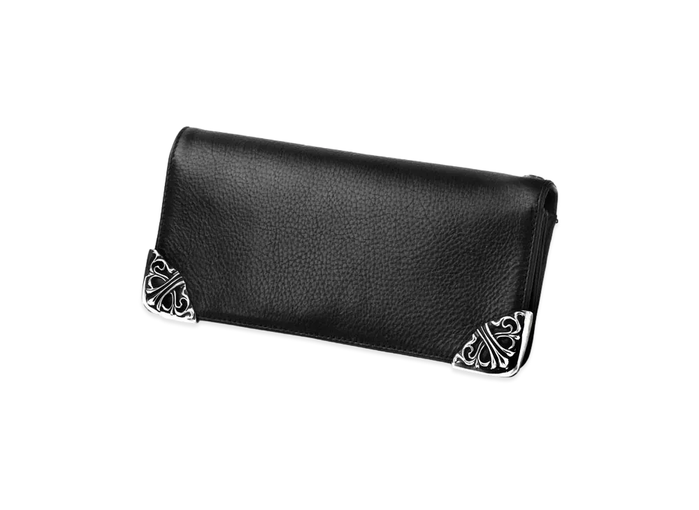クロムハーツ シングル フォールド ロングウォレット チップス "ブラック"