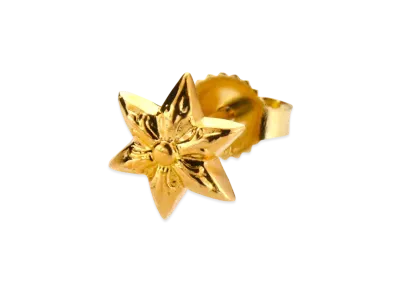Chrome Hearts 22K Cut Out Star Stud Earrings "Gold"