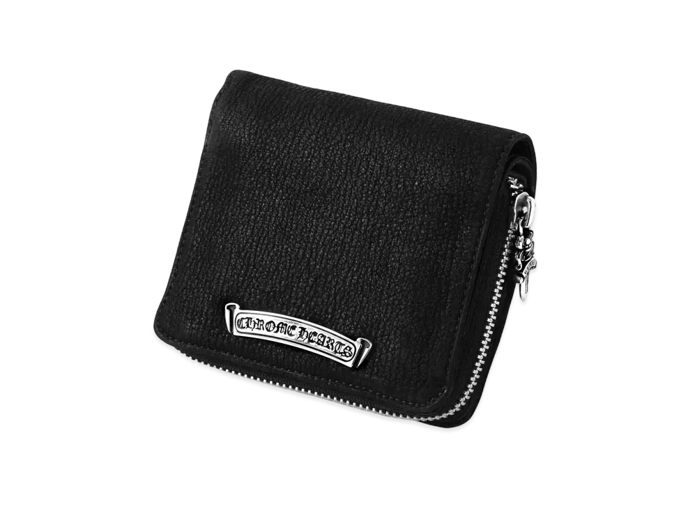 Chrome Hearts Square Zipville Wallet / Dest Royer Leather "Black"