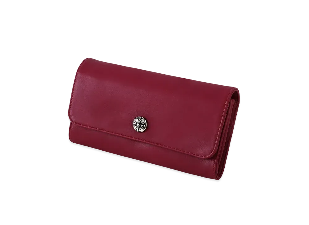 Chrome Hearts Judie Wallet Raspberry W / Cross Button Magnet Type "Raspberry "