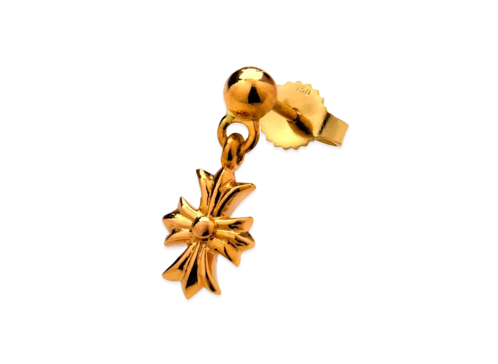 クロムハーツ 22K タイニー CHプラス スタッド ピアス "ゴールド"