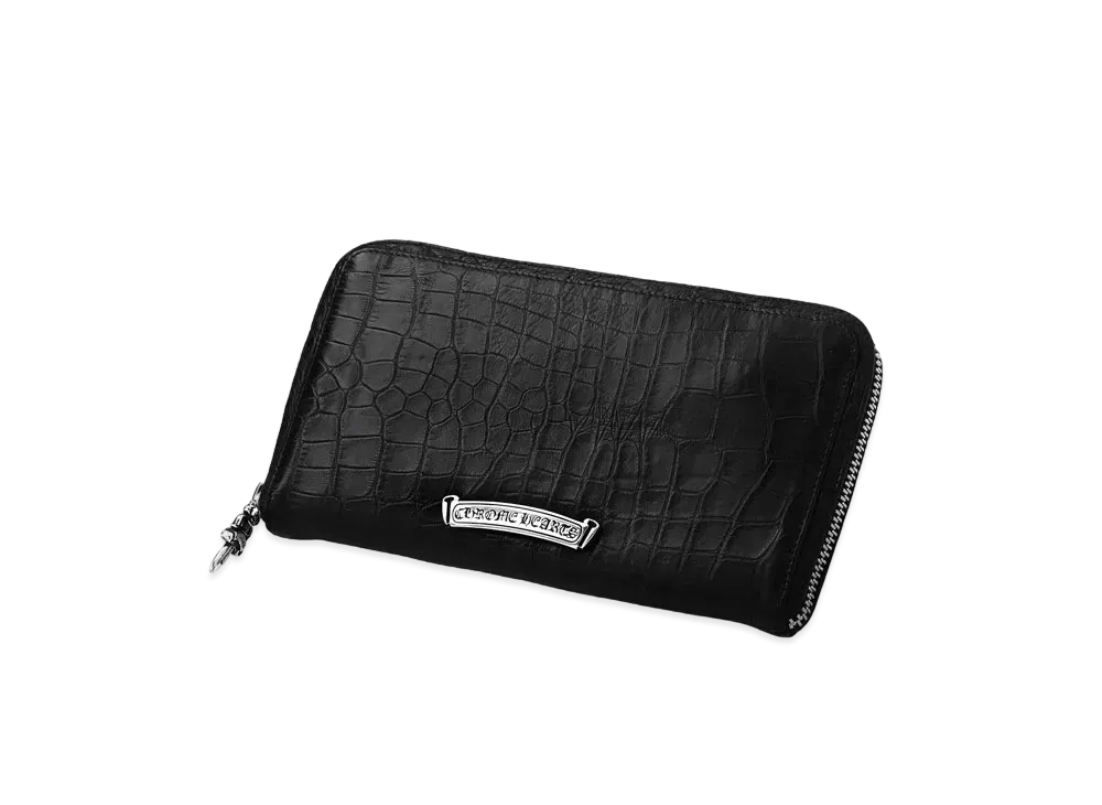 Chrome Hearts REC F Alligator Zip Wallet # 2 "Black"