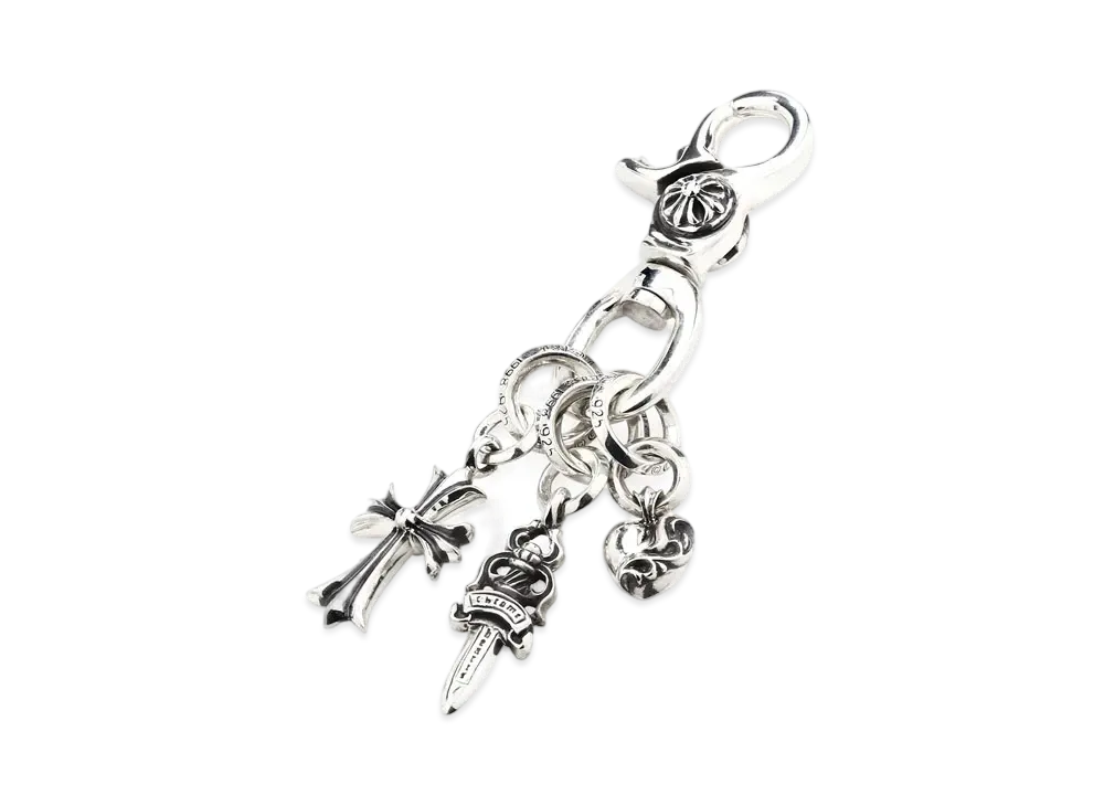 Chrome Hearts Baby Swivel Clip W / Cross Ball W / Cross / Dagger / Heart "Silver"