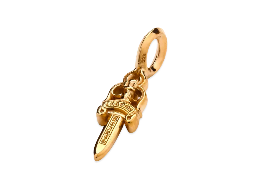 Chrome Hearts 22K #A Stack Charm Dagger V2 "Gold"