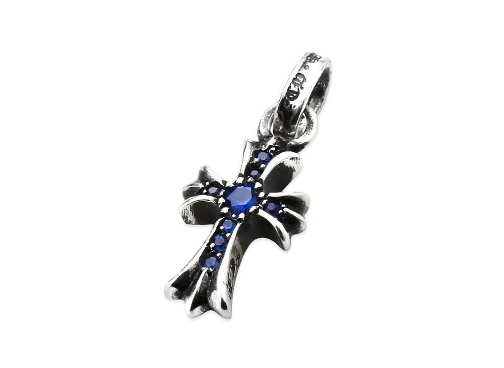 クロムハーツ CH クロス ベビー ファット チャーム ウィズ サファイアパヴェ "サファイアパヴェ"