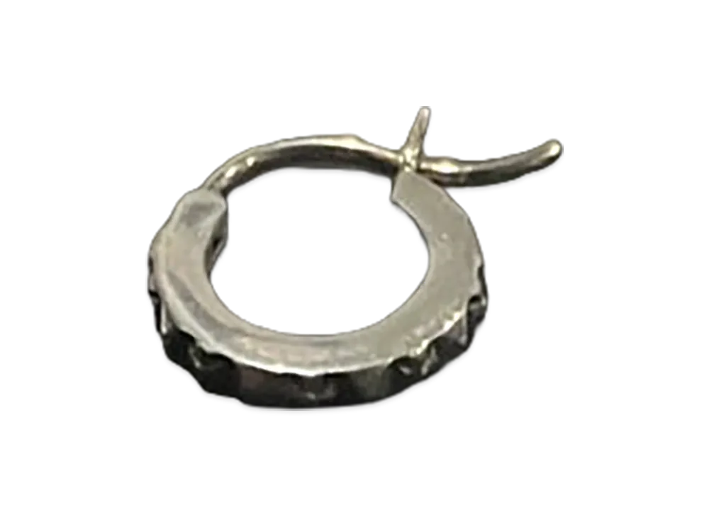 Chrome Hearts TFP Tiny Plus Punk Hoop Earrings "Silver"