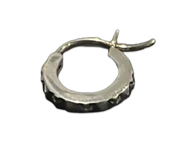 Chrome Hearts TFP Tiny Plus Punk Hoop Earrings "Silver"