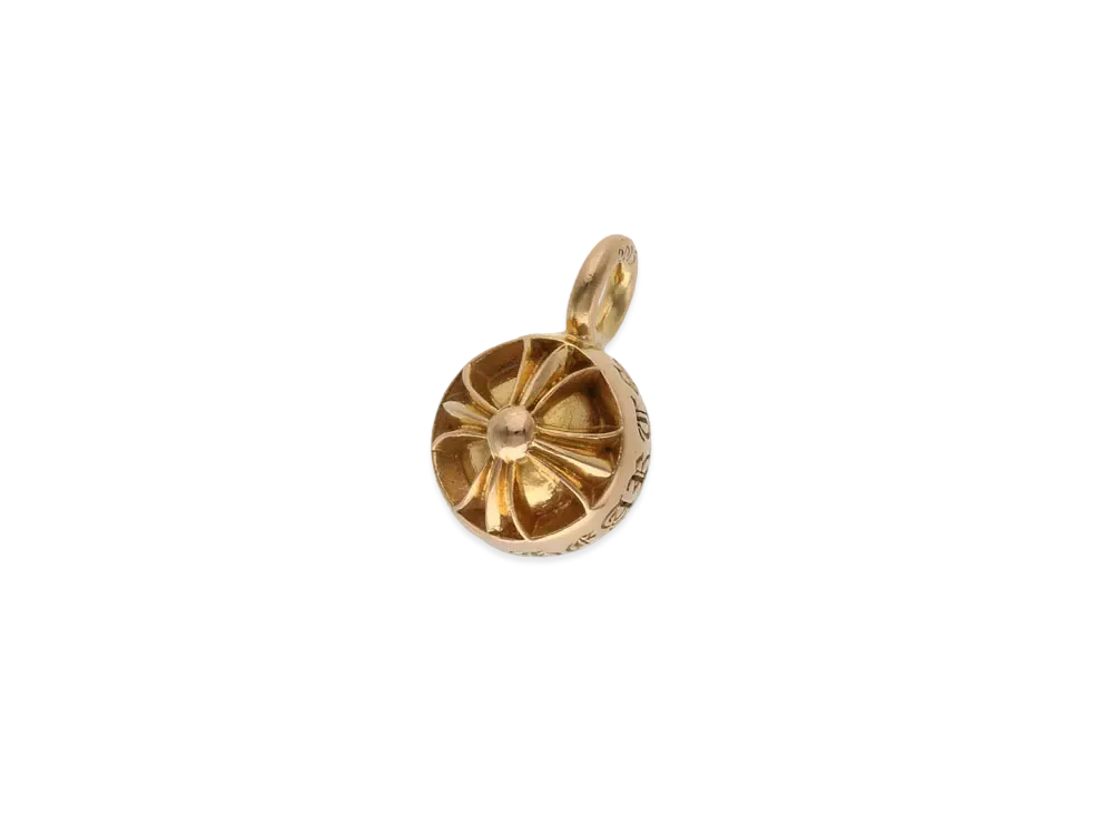 Chrome Hearts 22K Banded Plus Bead Medium Charm "Yellow Gold"