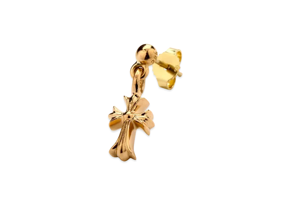 Chrome Hearts 22K Stack CH Cross Earrings H1 "Gold"