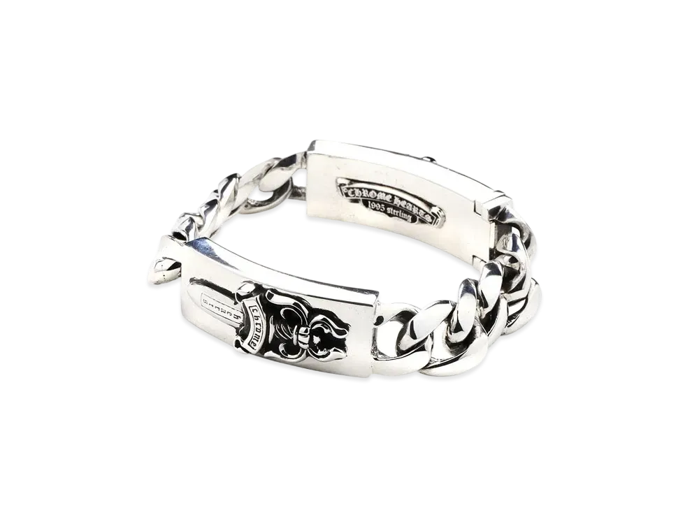 クロムハーツ ダブルIDブレスレット w/ダガー＆ダガー w/クラシックリンク ID Double - Dagger & Dagger w/classic link "シルバー"