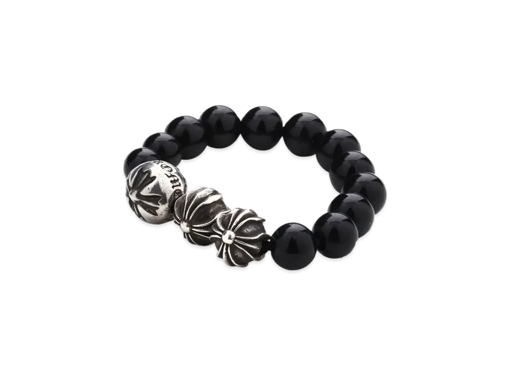 Chrome Hearts Beads Ring W / 3 Ball "Black"