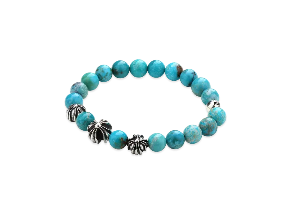 Chrome Hearts Beaded Bracelet 8mm V13 "Turquoise"