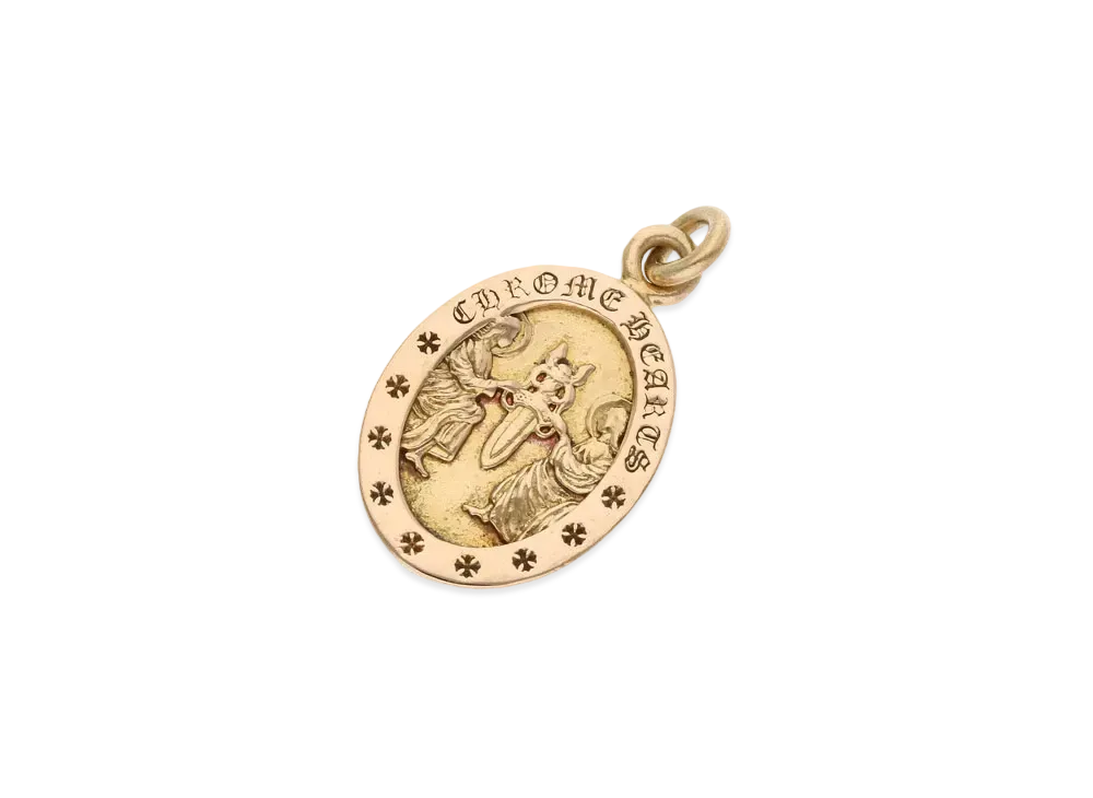 Chrome Hearts 22K Angel Medal Oval Charm "Yellow Gold"