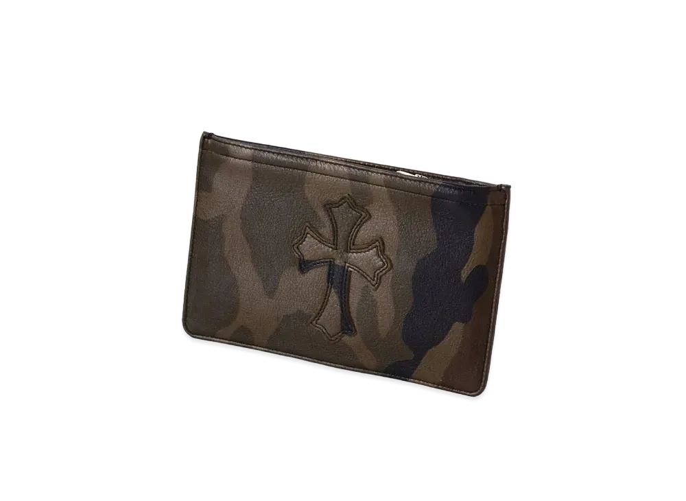 Chrome Hearts # 2 Zip Change Perth Leather Cross Patch "Camouflage"