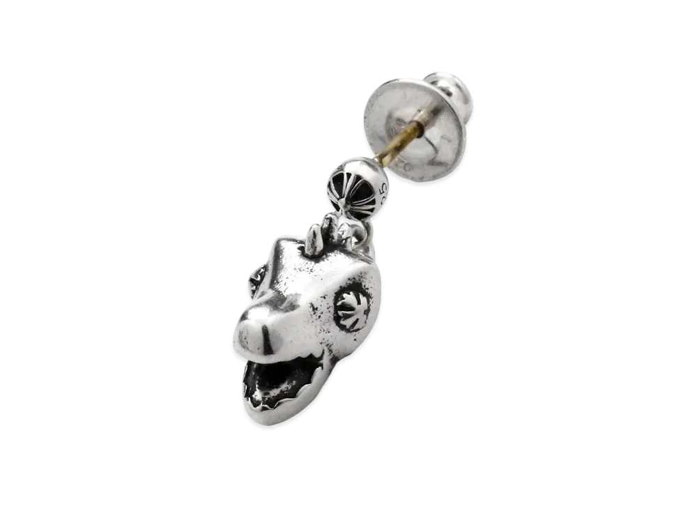 Chrome Hearts Dinohead Earrings 1 Drop "Silver"