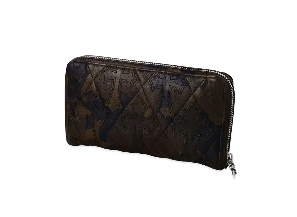 Chrome Hearts REC F Zip Wallet # 2 Cemetarized Kirted Camouflage "Black"