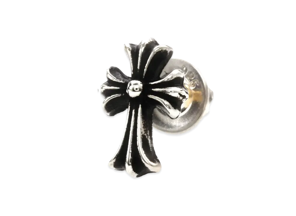 Chrome Hearts # 2 CH Cross Fat Stud Earrings "Silver"