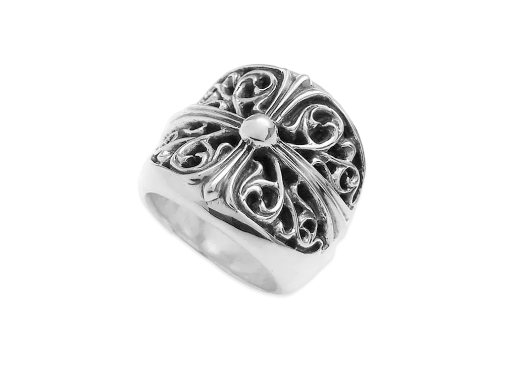 クロムハーツ クラシック オーバル クロス リング "シルバー"