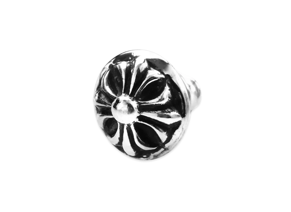 Chrome Hearts Cross Ball Stud Earrings "Silver"