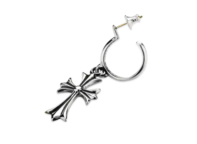 Chrome Hearts Hoop CH Cross Earrings "Silver"