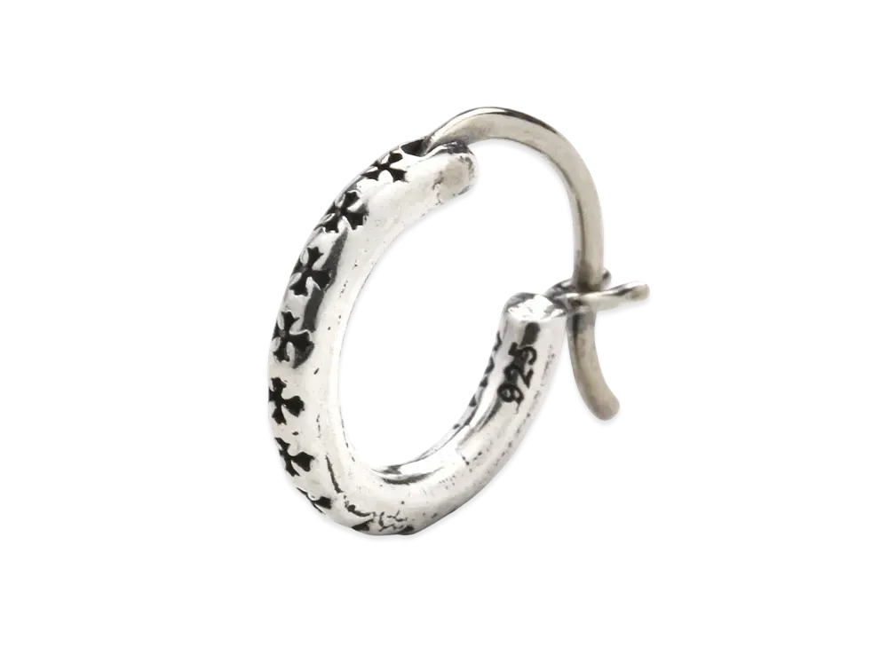 Chrome Hearts TFL CH Plus Hoop Earrings Small "Silver"