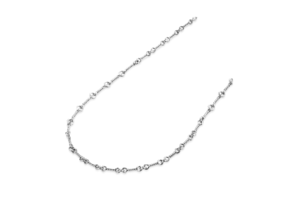 Chrome Hearts K18WG Twist Chain Necklace 16inch (40cm) "Silver"