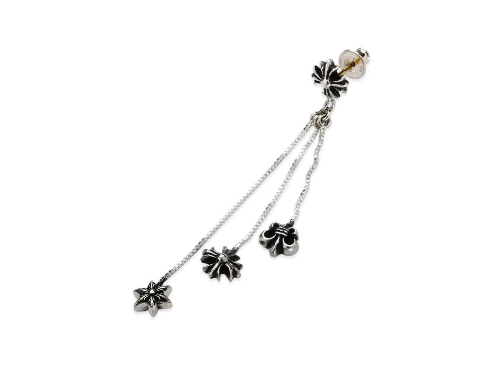 Chrome HEarts Jojo with 3 Charm Earrings (for left ear) "Silver"