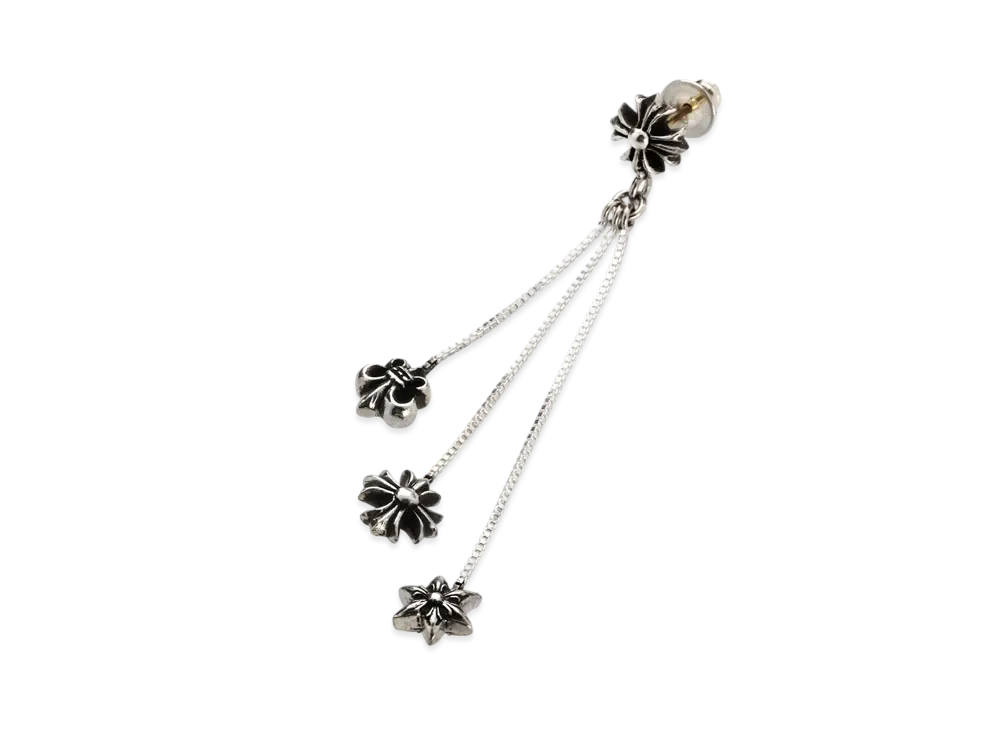 クロムハーツ ジョジョ w/ 3 チャーム ピアス (右耳用) "シルバー"