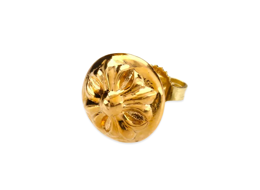 Chrome Hearts 22K Cross Ball Stud Earrings "Gold"