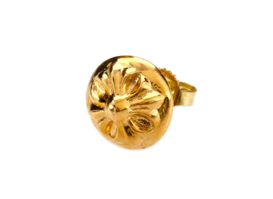 Chrome Hearts 22K Cross Ball Stud Earrings "Gold"