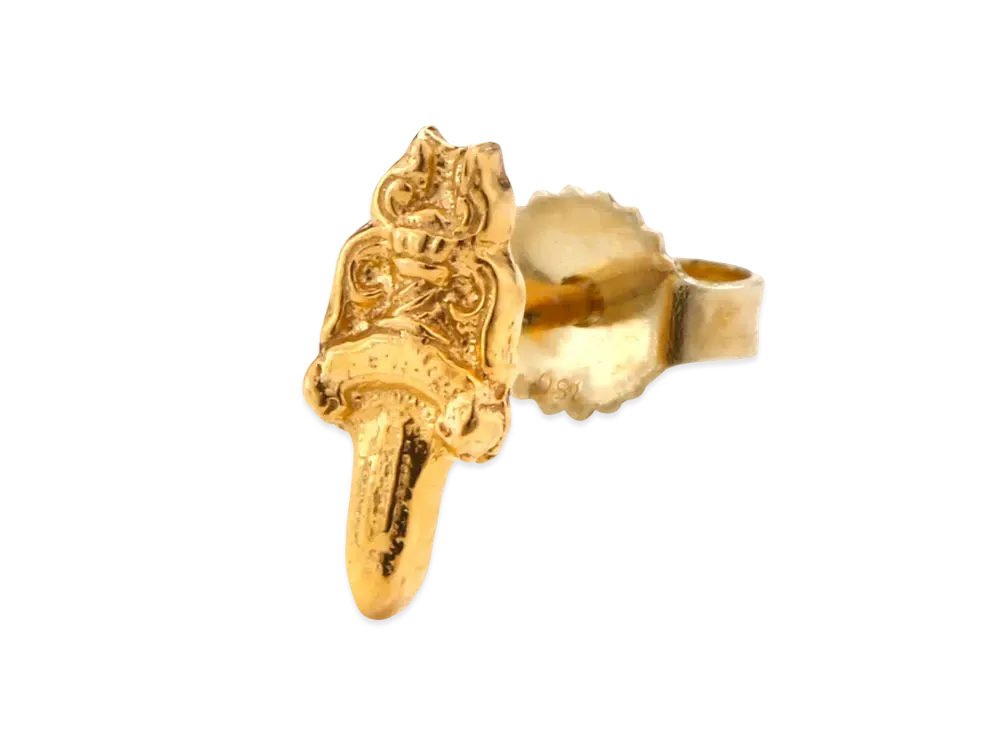 Chrome Hearts 22K Dagger Nose Stud Earrings "Gold"