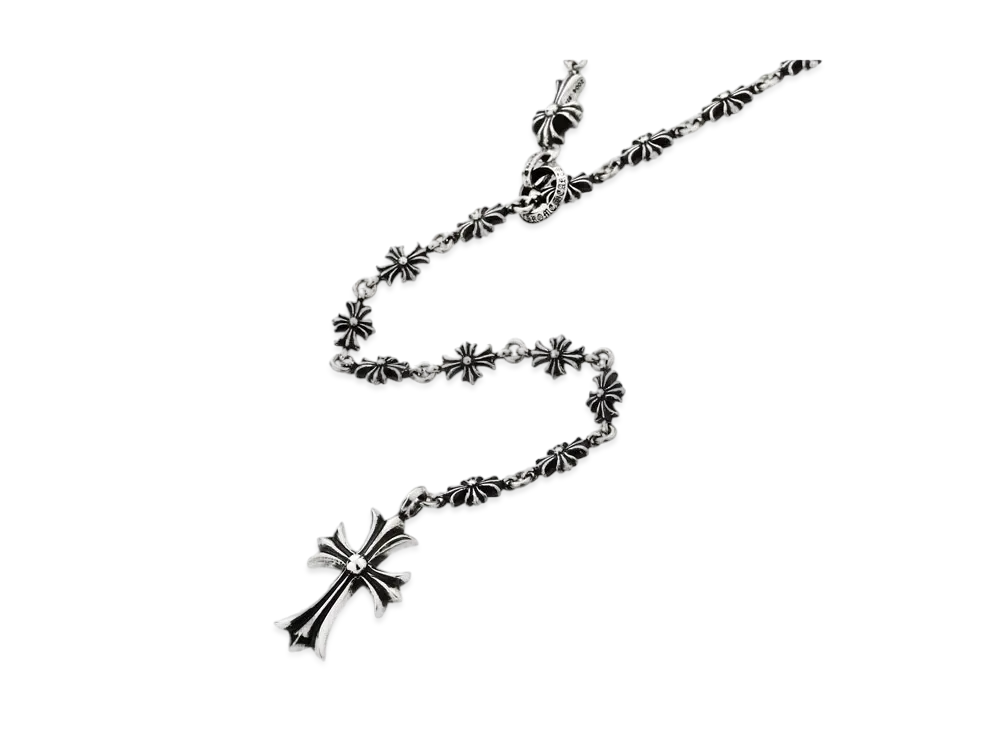 Chrome Hearts Choke Chain Necklace W / Tiny E Ch Plus 24 Inch "Silver"