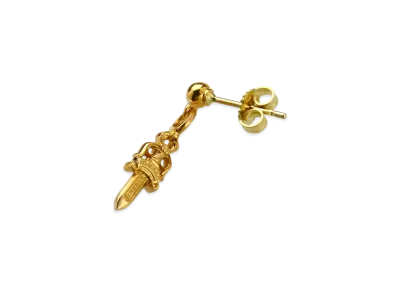 Chrome Hearts 22K Stack Dagger Earrings H1 "Gold"