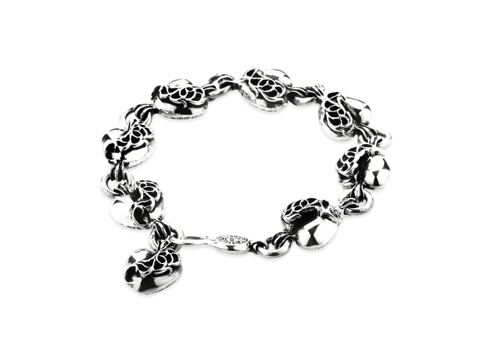 Chrome Hearts Cut Out Heart Bracelet "Silver"