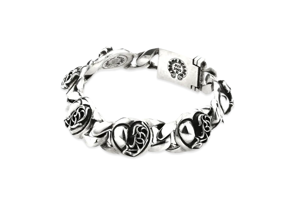 クロムハーツ ハート リンク ブレスレット "シルバー"