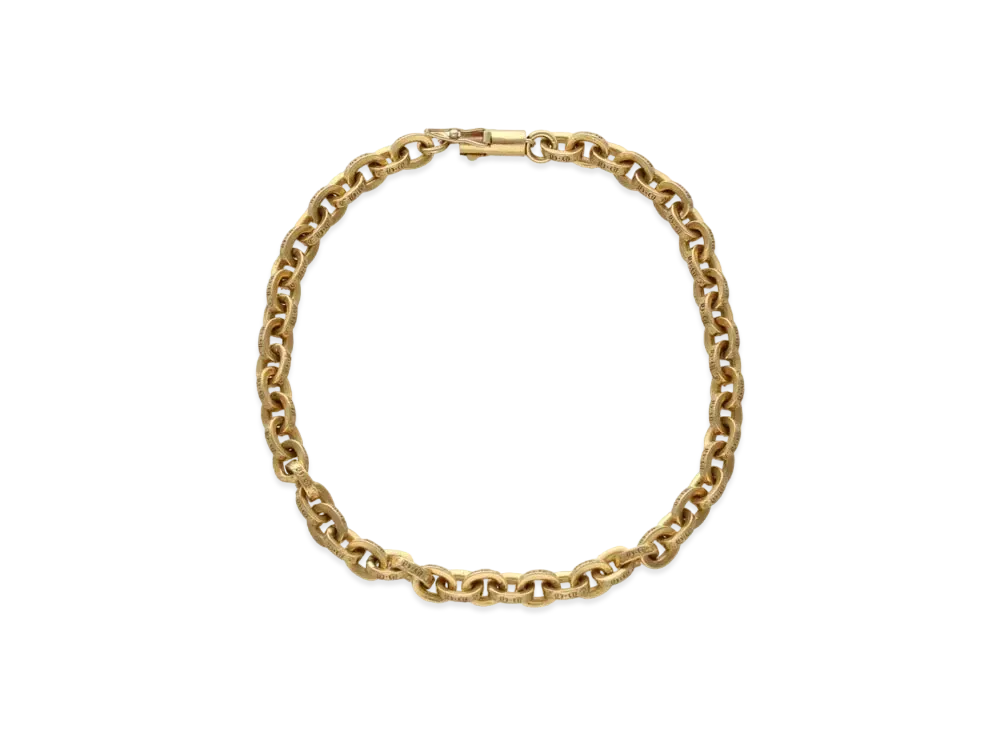Chrome Hearts 22K Paper Chain Bracelet "Yellow Gold"