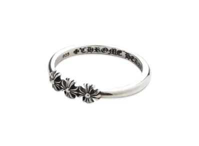 Chrome Hearts Bubble Gum Ring W / 3 CH Plus "Silver"