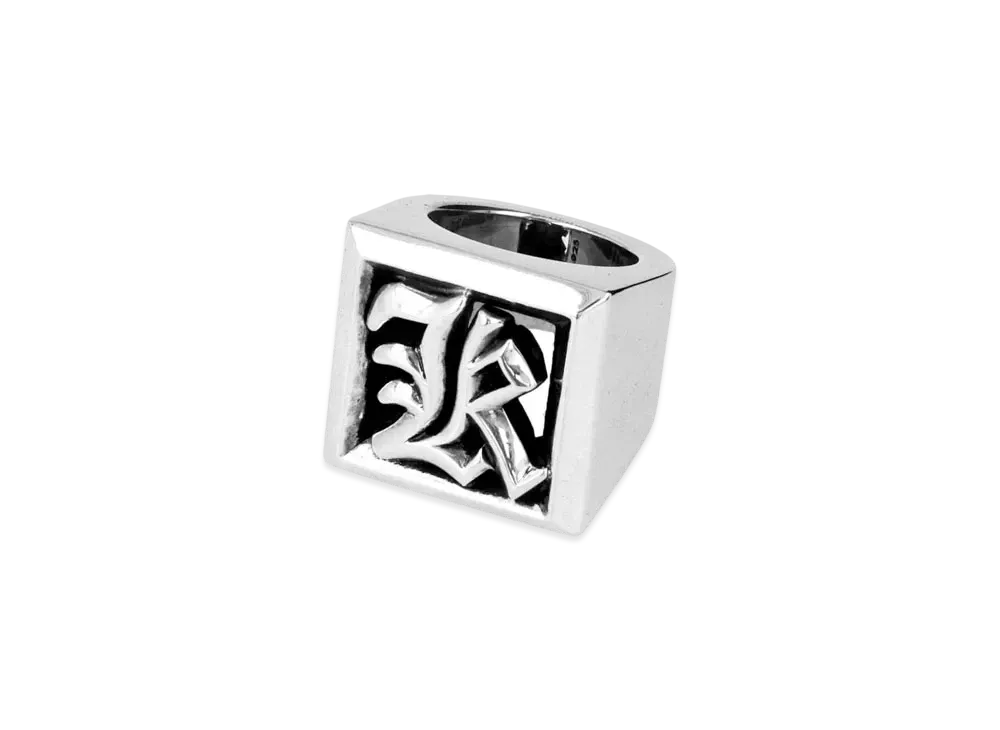 Chrome Hearts Letter Block Ring K "Silver"