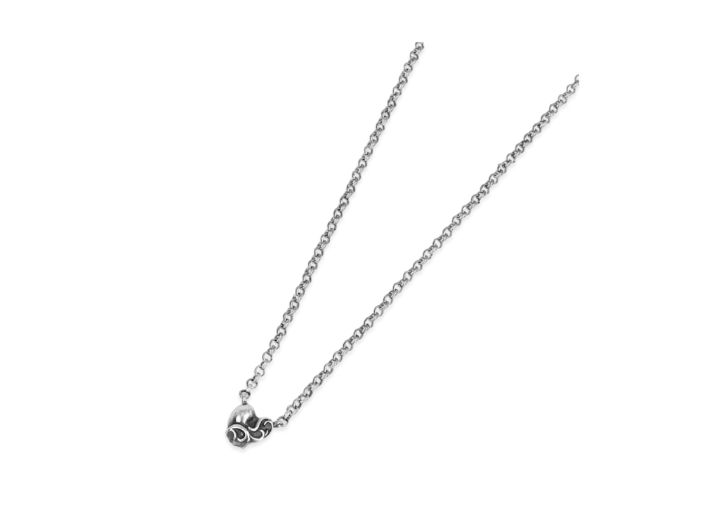 Chrome Hearts Chain Necklace W / Heart 18inch (45cm) "Silver"