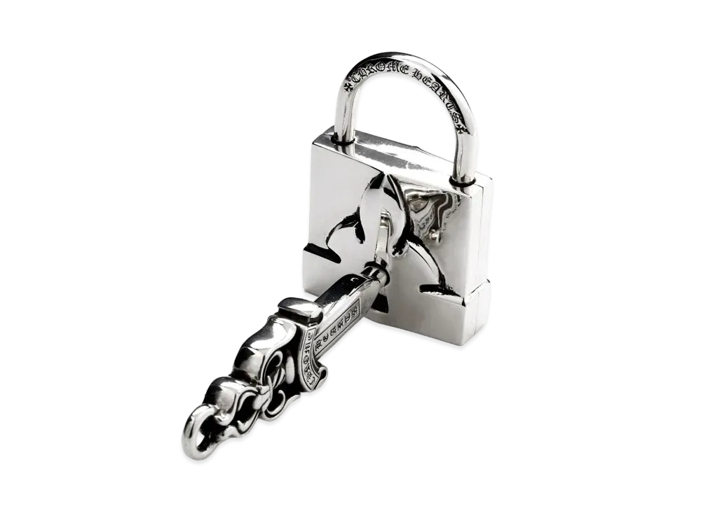 Chrome Hearts Padlock Fleur Knee Charm "Silver"