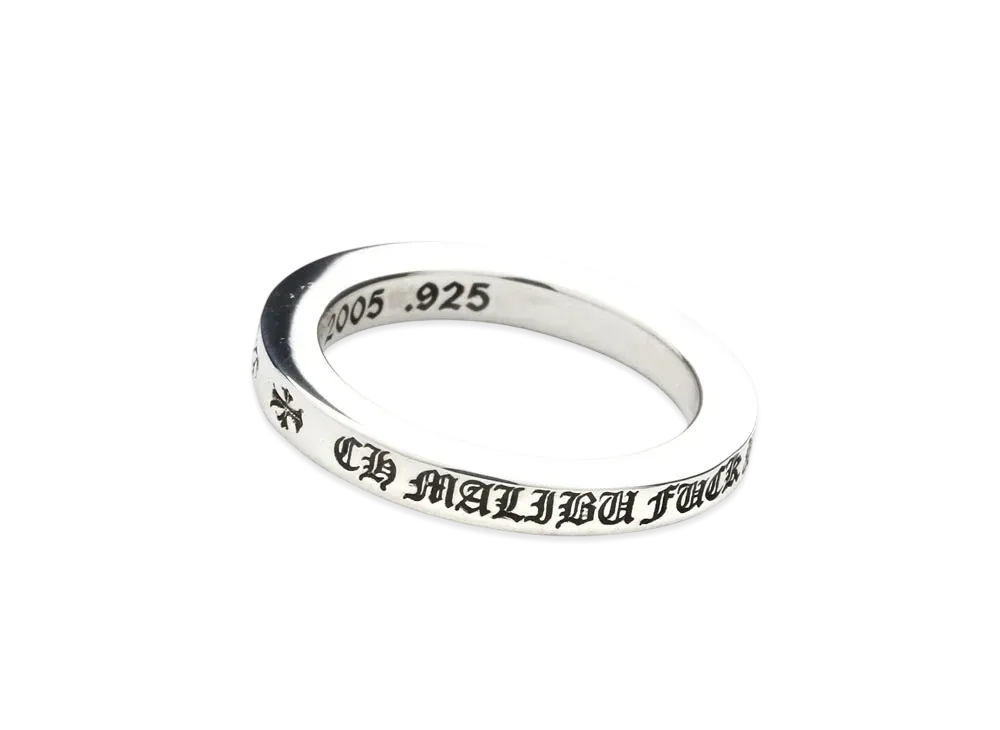 クロムハーツ スペーサー リング 3mm CH マリブ ファック ユー "シルバー"