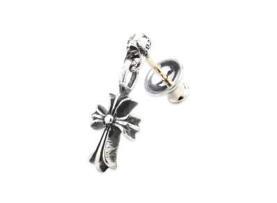 Chrome Hearts Drop Stack CH Cross Earrings "Silver"