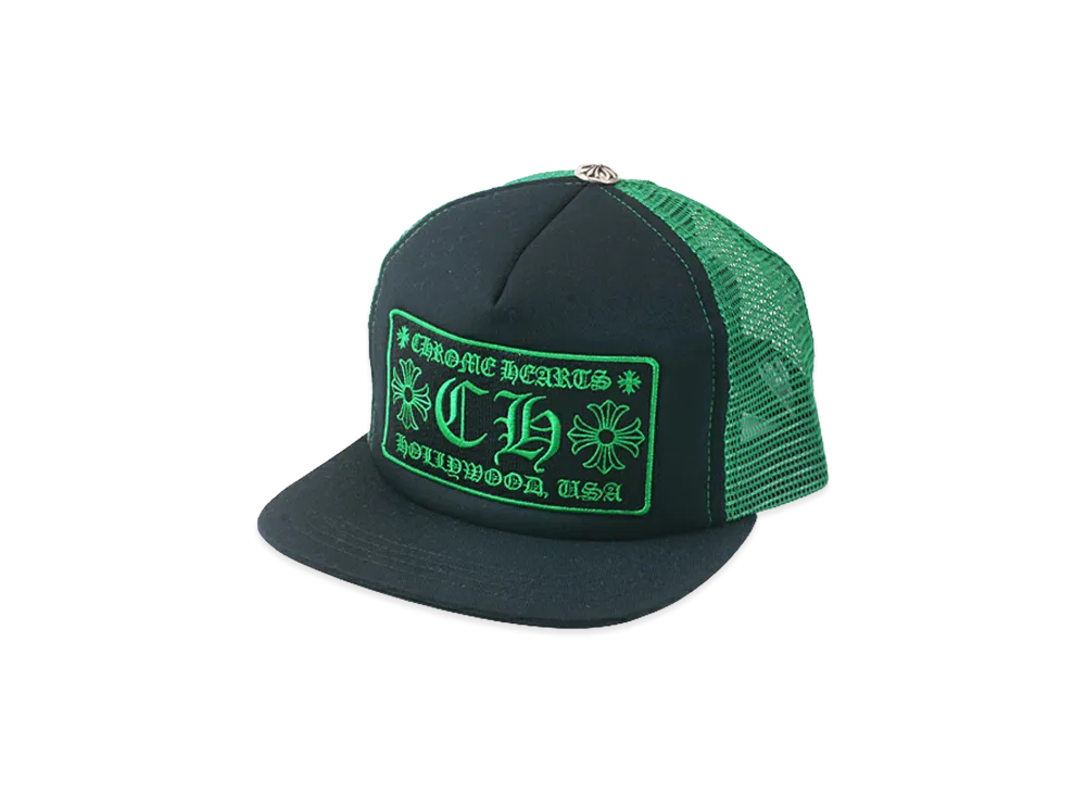 クロムハーツ トラッカー キャップ CH "ブラック/グリーン"