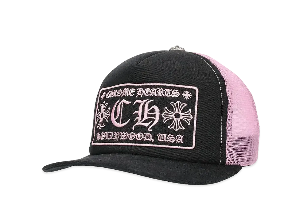 Chrome Hearts トラッカーキャップ ブラック/ピンク クロムハーツ トラッカー キャップ CH