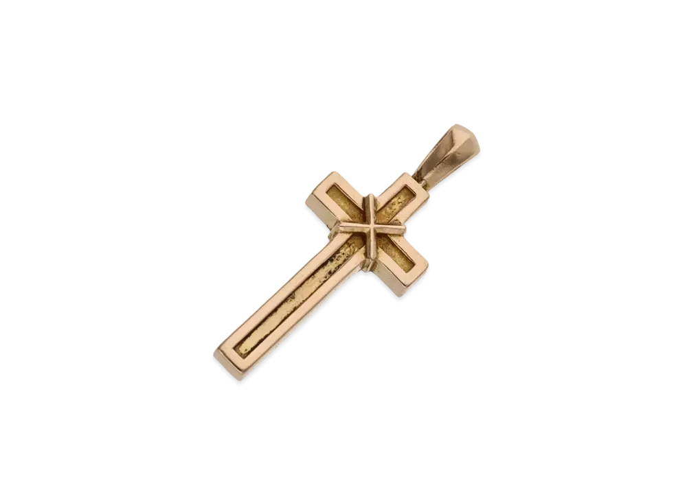 Chrome Hearts 22K Maple Soap Cross Charm "Yellow Gold"