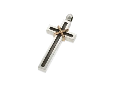 Chrome Hearts Large Mapple Thorpe Cross Pendant Top "Silver/Yellow Gold"
